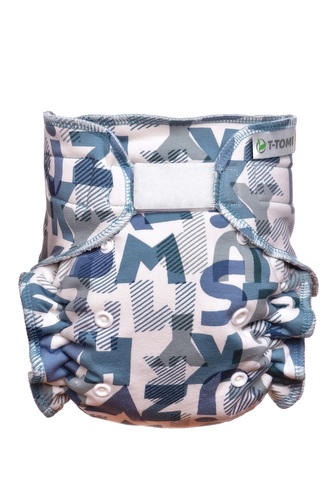 T-TOMI Kalhotková plena - přebalovací set suchý zip Green Alphabet