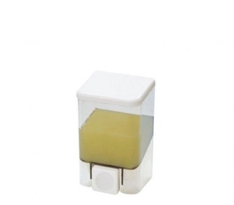 Dávkovač mýdla na stěnu bílý 0,5l 8x8,5x15cm