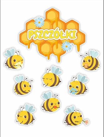 Dekoracja - Grupa pszczółki 9el