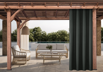 Venkovní zahradní závěs s tunýlkem JAMAICA tmavě šedá 155x240 cm, (cena za 1 kus) MyBestHome