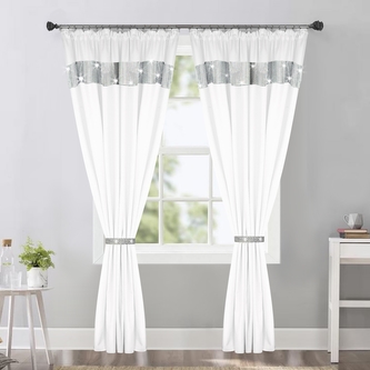 Dekorační závěs s řasící páskou AURORA bílá 145x250 cm (cena za 1 kus) MyBestHome