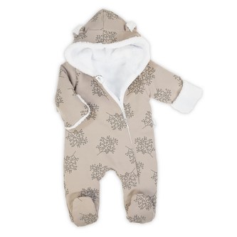Zimní kojenecký overal Nicol Ella béžový - velikost 56 (0-3m)