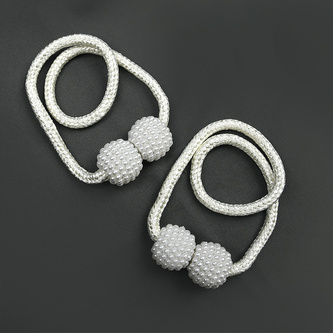 Dekorační ozdobná spona na závěsy s magnetem PEARLS, krémová, O 3 cm (cena za 1 kus) Mybesthome