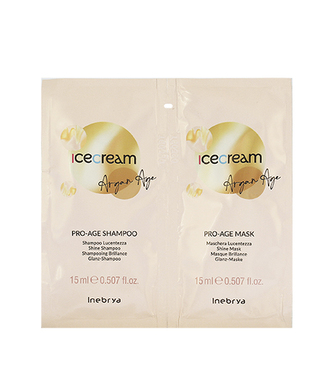 Inebrya Ice Cream Argan Age Pro-Age Shampoo 15 ml + Pro-Age Mask 15 ml
