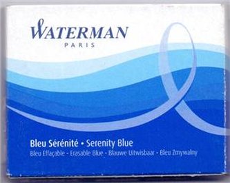 Inkoustové bombičky do plnicího pera, modrá, WATERMAN