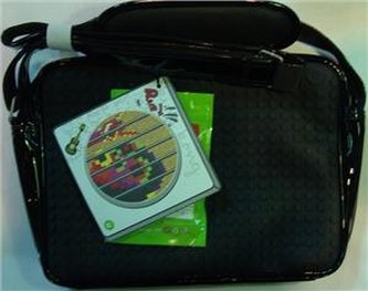 Torba Pixelbags lakierowana niebiesko-czarna