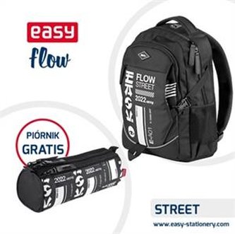 Plecak szkolny. młodzieżowy czarny z chińskim motywem  Easy piór