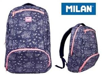 Plecak duży 28 l.Kwiatki niebieski Milan