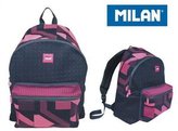 Plecak duży 21 l. KNIT granatowo-różowy Milan