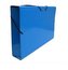 Teczka A4/6cm skrzydłowa na gumkę błękitna