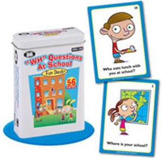 WH QUESTIONS AT SCHOOL FUN DECK