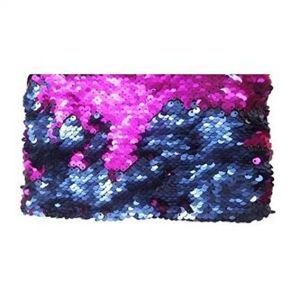 Piórnik cekinowy niebiesko-różowy