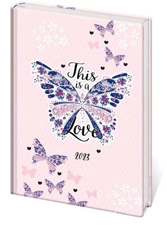 Diář 2023 B6 LYRA týdenní Butterfly