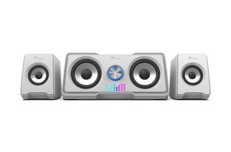 C-TECH reproduktory SPK-16, 2.2, RGB, bílá