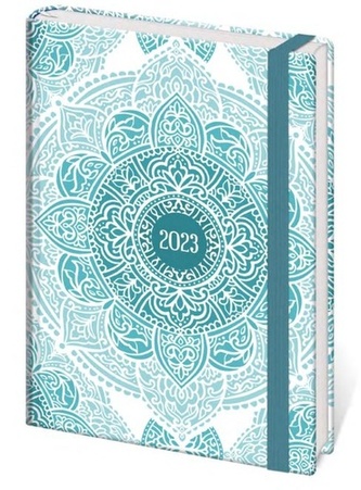 Diář 2023 A5 LYRA týdenní s gumičkou Mandala