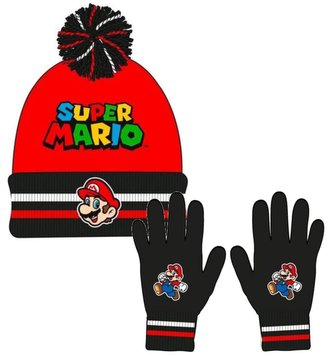 ČEPICE A RUKAVICE SUPER MARIO - velikost 54