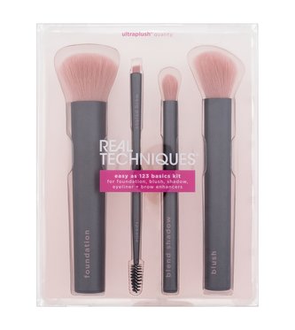 Real Techniques Easy as 123 štětec na make-up Easy As 123 Foundation 1 ks + štetec na tvářenku Easy As 123 Blush 1 ks + štětec na obočí Easy As 123 Angled Brow Spoolie 1 ks + štětec na oční stíny Blend Shadow 1 ks