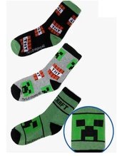 SADA 3 KS PONOŽKY MINECRAFT - velikost 31-34