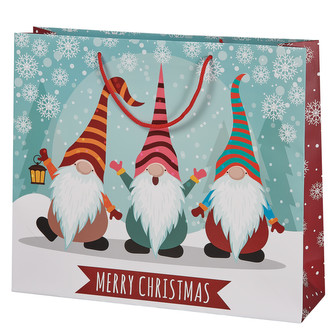 Dárková taška vánoční 36 x 31 x 10, Skřítek