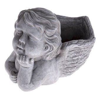 Betonový obal na květináč - anděl, 0/6