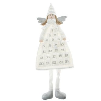 Textilní závěsný adventní kalendář - anděl, 0/24