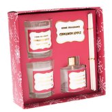 Vonný difuzér + 2x vonná svíčka - skořice, jablko, 1/12