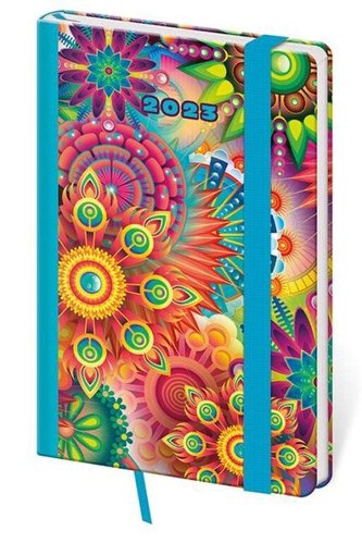 Diář 2023 Vario - Abstract, týdenní kapesní, s gumičkou