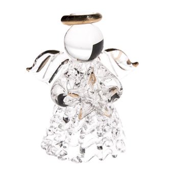 Skleněný anděl s hvězdou, v krabičce, 24/288