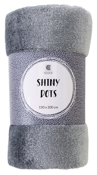 Deka z mikrovlákna SHINY DOTS 150x200 cm tmavě šedá Essex