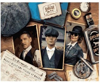 Malowanie po numerach - Peaky Blinders 40x50cm Malowanie po numerach - Peaky Blinders 40x50cm