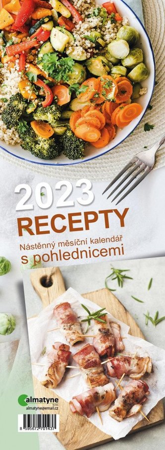 Kalendář 2023 Recepty, pohlednicový