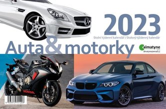 Kalendář 2023 Auta a motorky, stolní, týdenní, 214 x 140 mm