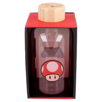 SKLENĚNÁ LÁHEV NA PITÍ SUPER MARIO