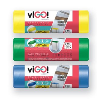 SET 3 KS PYTELŮ DO ODP. KOŠŮ LDPE VIGO,3X 60L/10KS