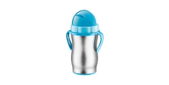 TESCOMA Dětská termoska s brčkem BAMBINI 300 ml, nerez, modrá