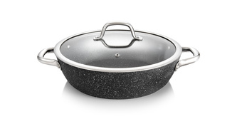 TESCOMA Pánev hluboká PRESIDENT Stone s poklicí pr. 28 cm