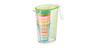 TESCOMA Džbán myDRINK 2,5 l, 4 poháry s víčkem, zelená