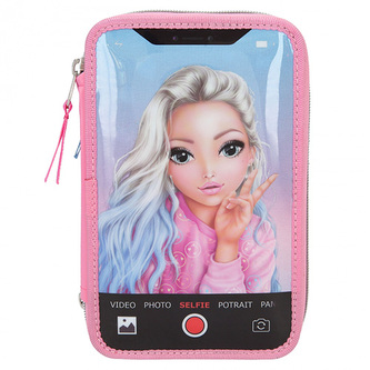 Penál s výbavou Top Model, Jill, selfie design, třípatrový | 20 x 13 x 7 cm | 0411262_A