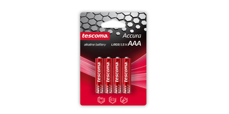 TESCOMA Alkalická AAA baterie ACCURA, 4 ks