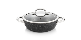 TESCOMA Pánev hluboká PRESIDENT Stone s poklicí pr. 24 cm