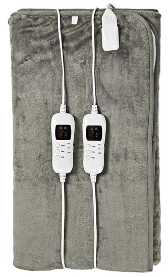 NEDIS elektrická deka/ 2 osoby/ 160 x 140 cm/ 9 nastavení teploty/ ochrana proti přehřátí/ digi. ovládání/ Flanel Fleece