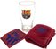 Bar set sklenice s tácky a ručníkem FC Barcelona: Logo (objem sklenice 570 ml|ručník 24 x 51 cm)