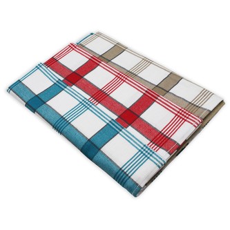 HOME ELEMENTS Set utěrek z egyptské bavlny 50*70 cm, 3 ks, Kostky mix
