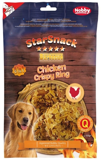 Nobby StarSnack BBQ pamlsky Kuřecí křupavé donuty 120g Nobby StarSnack BBQ pamlsky Kuřecí křupavé donuty 120g