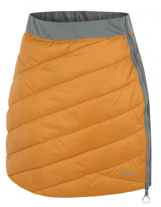 Dámská zimní sukně Freez L mustard/dk. grey green - XXL