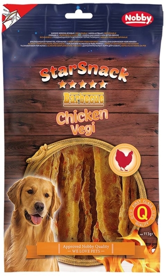 Nobby StarSnack BBQ pamlsky Kuřecí plátky 113g Nobby StarSnack BBQ pamlsky Kuřecí plátky 113g