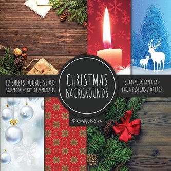 Christmas Backgrounds Scrapbook Paper Pad 8x8 Scrapbooking Kit for Papercrafts, Cardmaking, Printmaking, DIY Crafts, Holiday The