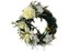 dekorace VĚNEC dušičkový pr.28cm ŽL, FI květy
