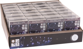 Světelný řetěz 400 cm, 80 LED studené bílé světlo, s časovačem a 8 funkcí