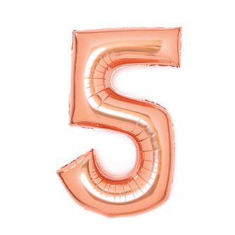 Foliová číslice - rose gold 5 - 66 cm Foliová číslice - rose gold 5 - 66 cm